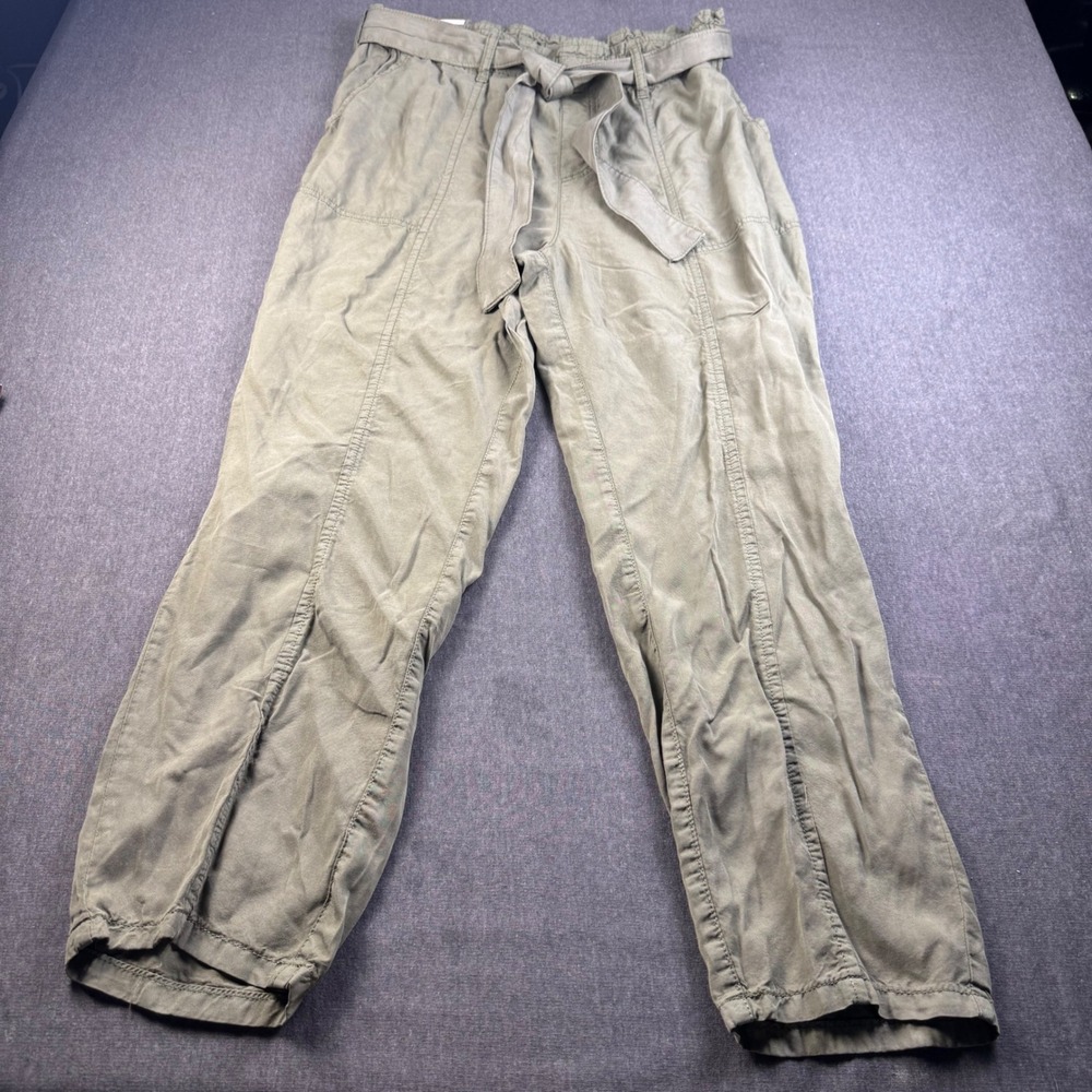 Social Standard by Sanctuary Melody Olive Green High Waist Paperbag Pants‎ XL